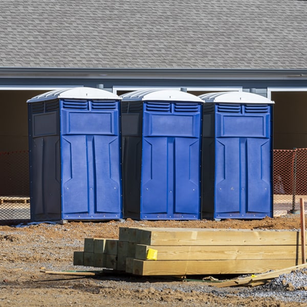 what is the expected delivery and pickup timeframe for the portable toilets in Conover OH